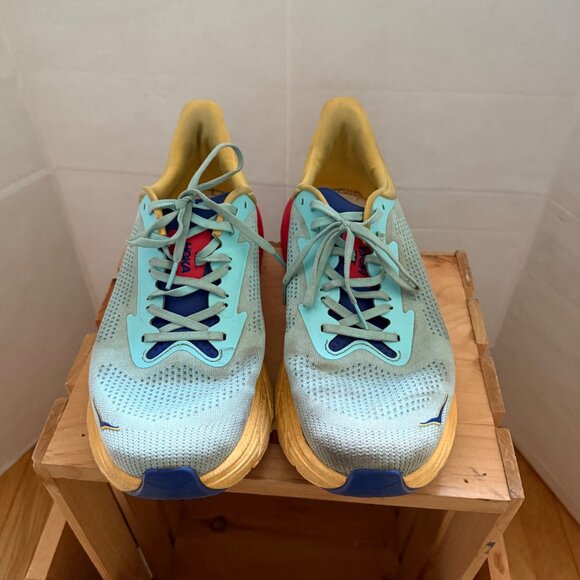 HOKA One One Size 12D Men's Cosmic Gray Tomato Arahi 7 Running Shoes Comfort - Picture 3 of 16